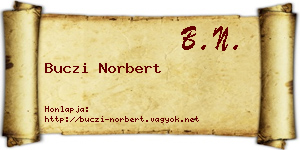 Buczi Norbert névjegykártya