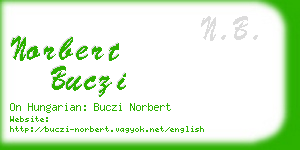 norbert buczi business card